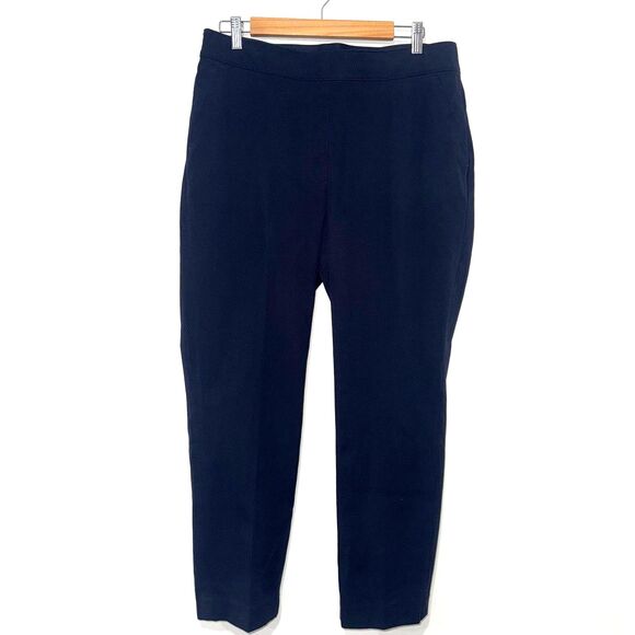 SPANX On The Go Ankle Slim Straight Pant -  Navy L - Picture 2 of 8